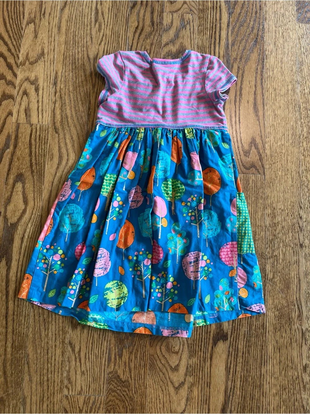 Bonnie Jean tree and stripe print pocket dress size 5